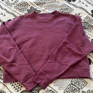 Girlfriend Collective 50/50 crop sweatshirt - size Large - New - Tulipwood
